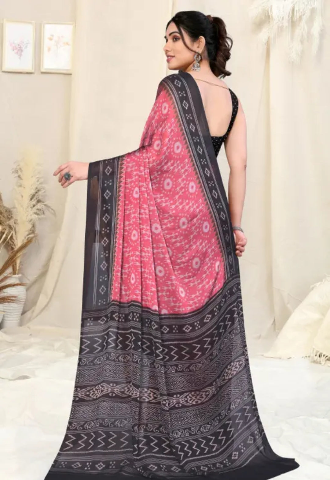 Trendy Chiffon Georgette Party Wear Sari