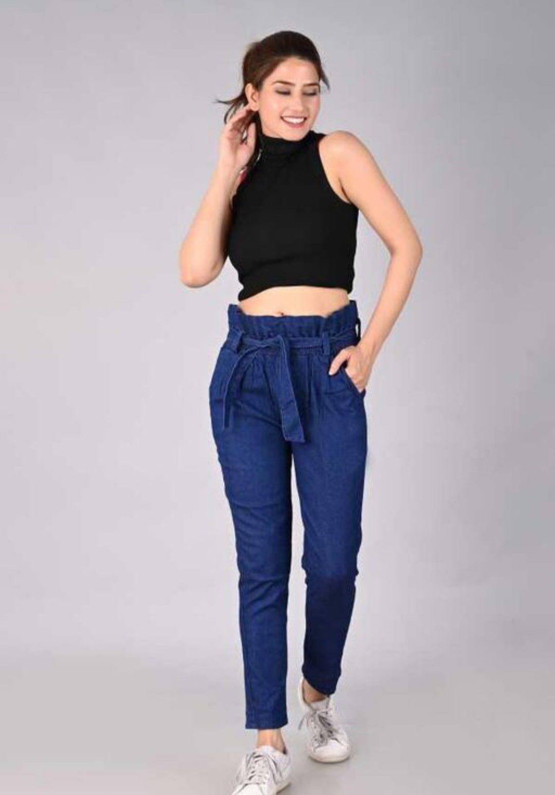 Women Pull-On Distressed Denim Joggers Elastic Waist Stretch Pants Note  Please Buy One Or Two Sizes Larger - Walmart.com